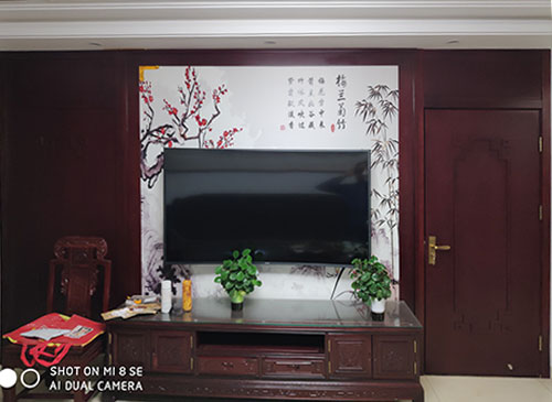 宁德中式家庭装修电视柜效果展示