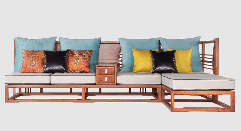 宁德中式家居装修实木沙发组合家具效果图